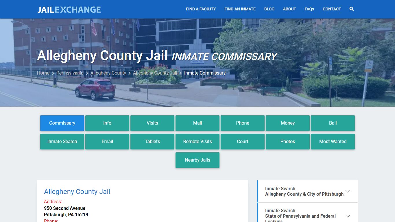 Allegheny County Jail Inmate Commissary - Jail Exchange